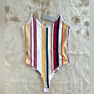 Gaze Striped Tank Top‎ Bodysuit